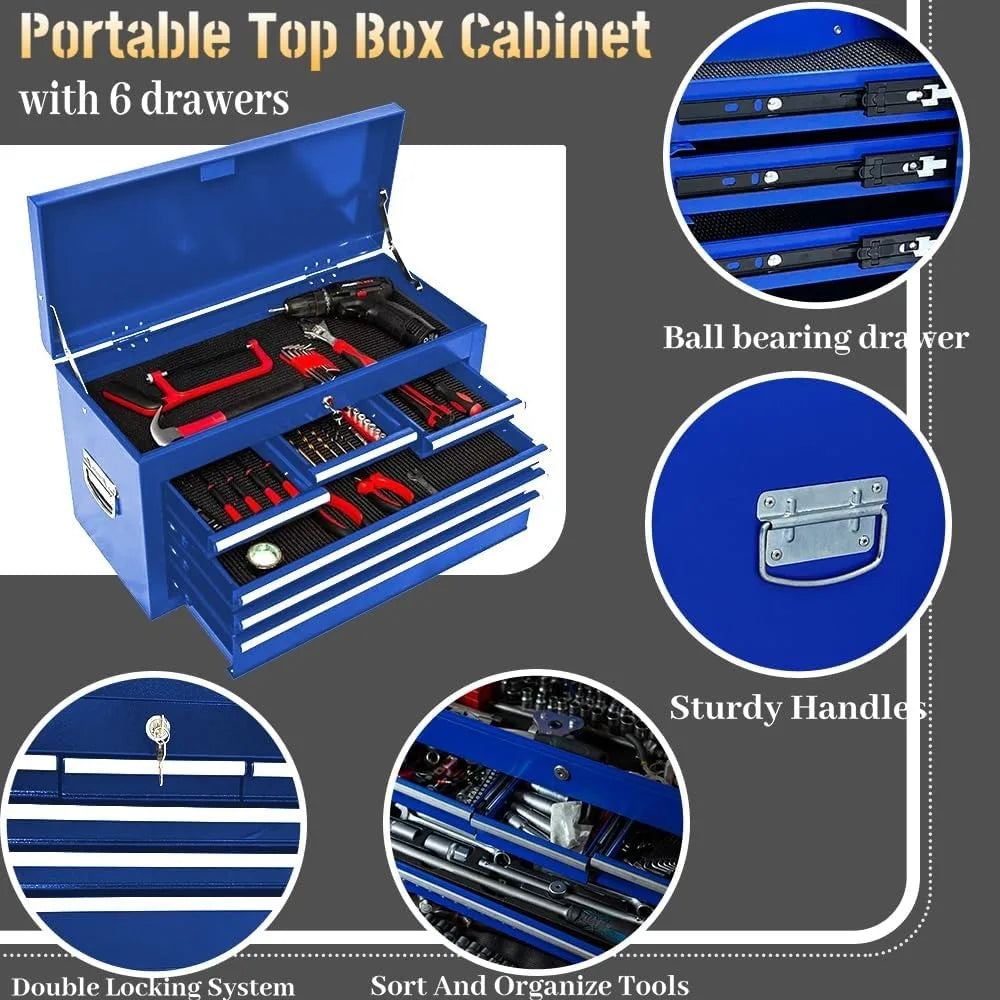 Large 8-Drawer Rolling Tool Chest with 2 in 1 Detachable Locking Drawers