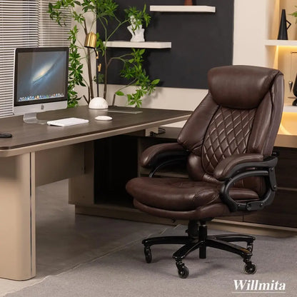 Big and Tall Wide Executive Office Chair with Spring Seat