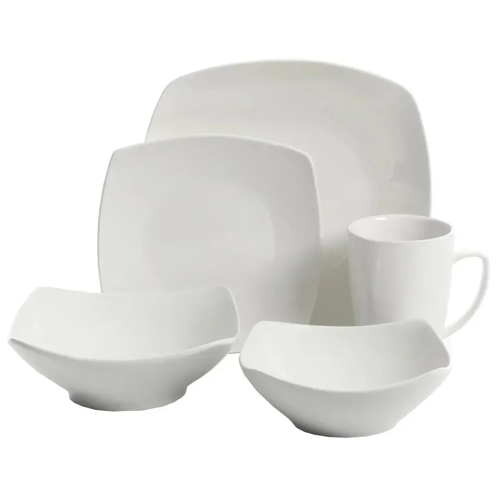 Everyday Square Expanded 40-Piece Dinnerware Set Dinner