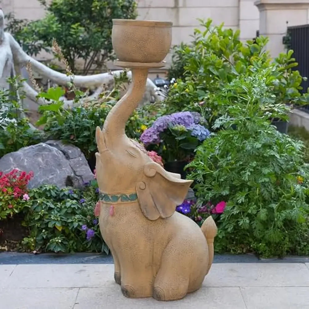 Outdoor Elephant Sculpture Planter Pots