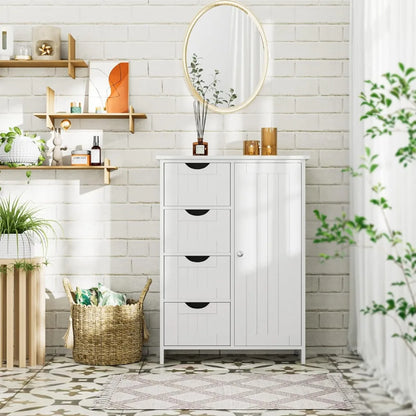 Storage Cabinet with 4 Drawers and 1 Adjustable Shelf