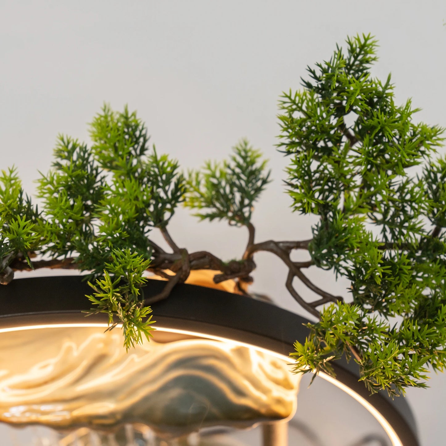 Indoor LED Tabletop Zen Waterfall With Mist