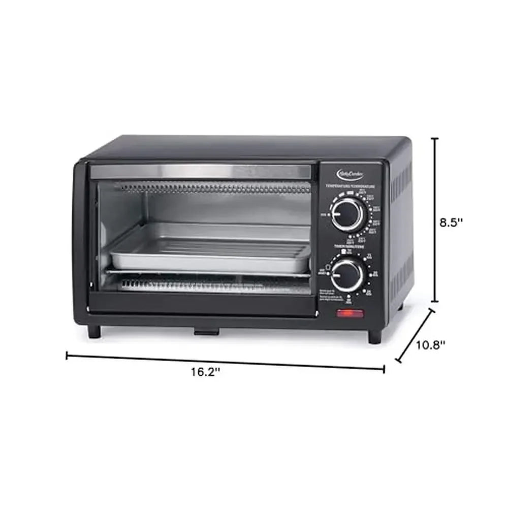 Compact Toaster Oven & Pizza Oven with Bake & Toast Functions