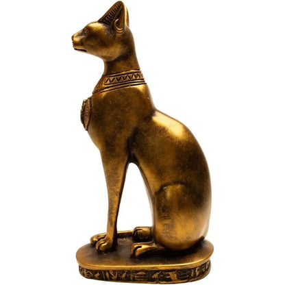 Bronze - 8" Tall, Cat Goddess Sculptures - Made in Egypt