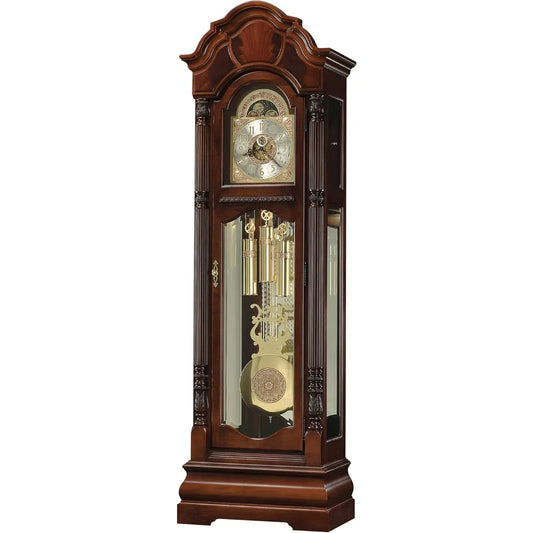 Windsor Cherry Grandfather Floor Clock with Triple-Chime Movement