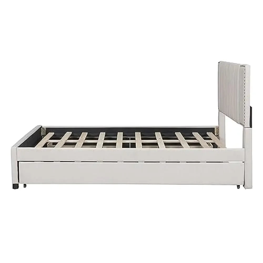 Queen Size Upholstered Platform Bed with Drawers