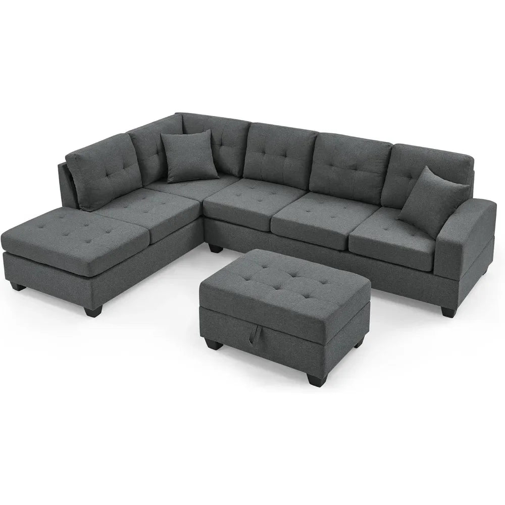 Comfy Corner Sofa Cup Holder Living Room Furniture Couch Sets