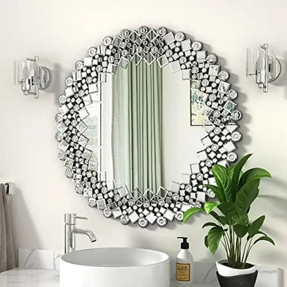 Luxury Mosaic Design Round Decorative Wall Mirror