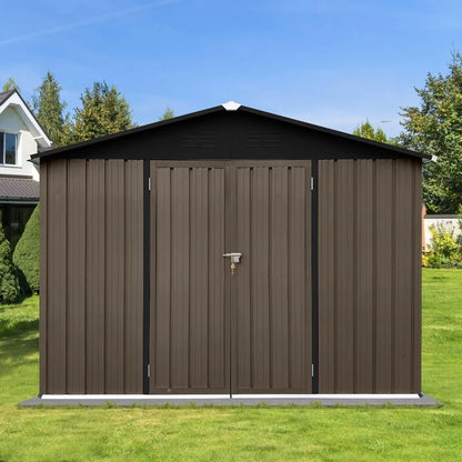 Metal Outdoor 10ft x 8ft Garden Storage Shed with Vents