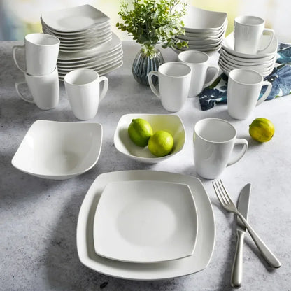 Everyday Square Expanded 40-Piece Dinnerware Set Dinner