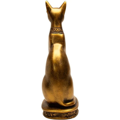 Bronze - 8" Tall, Cat Goddess Sculptures - Made in Egypt