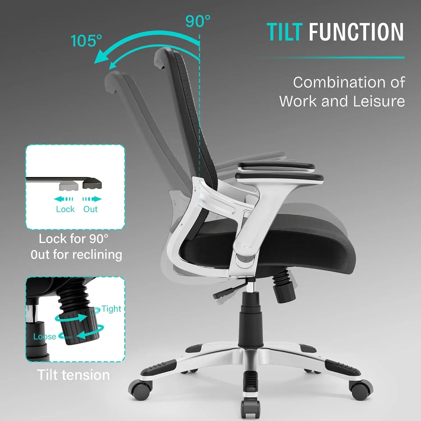 Ergonomic Lumbar Support Mesh Computer, Gaming and Office Desk Chair