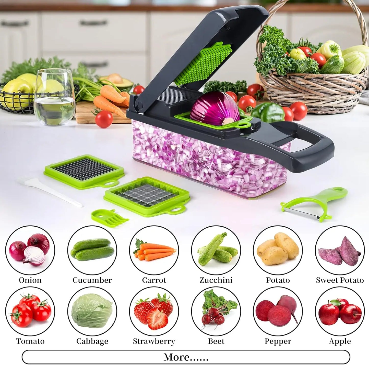 Pro 14 in 1 Multifunctional Food Chopper, Slicer, Dicer and Cutter