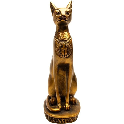 Bronze - 8" Tall, Cat Goddess Sculptures - Made in Egypt