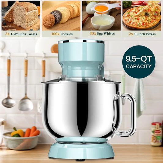 10-Speed, 9.5 Qt. Electric Kitchen Mixer with Flat Beaters and Wire Whip.