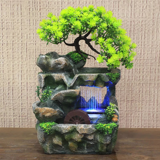 Handicraft Tabletop Fountain with Waterfall