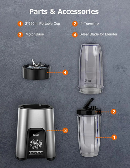 Personal Blender 1000W  for Shakes and Smoothies