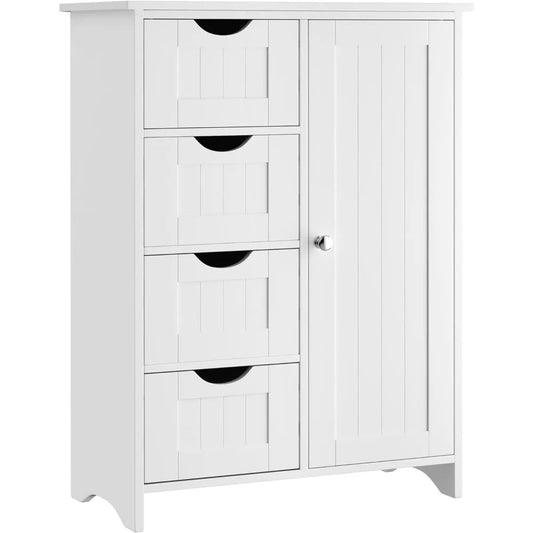 Storage Cabinet with 4 Drawers and 1 Adjustable Shelf