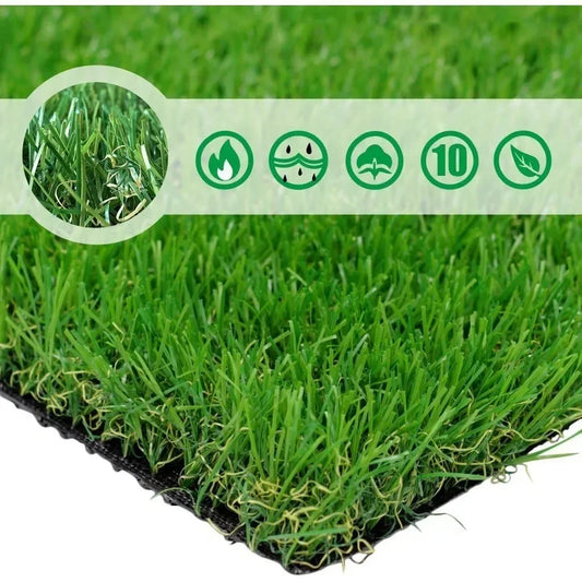 Indoor Outdoor 6.5 FT x10 FT Artificial Synthetic Turf Lawn Rug