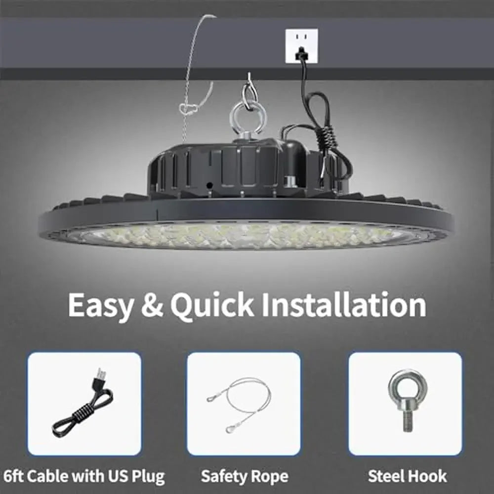 200W UFO LED 29000LM, Waterproof 6ft Cable lIndustrial Warehouse Shop Lighting