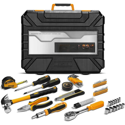 228 Piece Combination Socket Wrench and Mixed Hand Tool Kit with Case